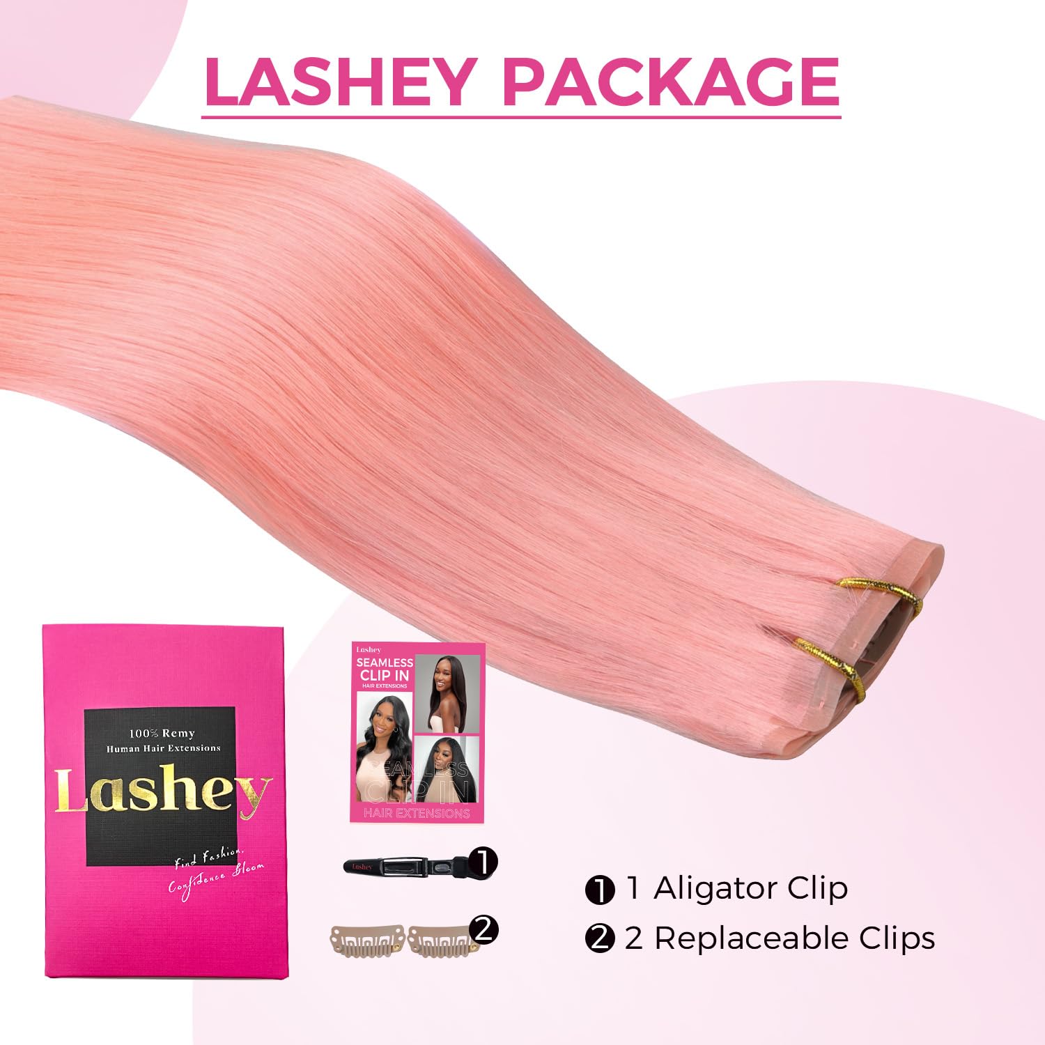 4pcs Colorful Silky Straight Seamless Clip in Hair Extensions For Highlights Style