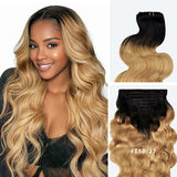 Lashey Exclusive Fall Color Ultra Invisible Seamless Clip in Hair Extensions