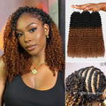 Lashey Upgraded Feather Human Crochet Hair Miracle Knots Blonde T1B/30 Kinky Curly