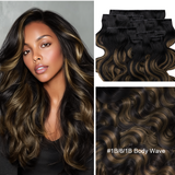 Black Friday $99 BOGO | Lashey Body Wave / Yaki Straight / Kinky Straight / Straight Invisible Seamless Clip in Hair Extensions