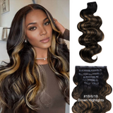 Lashey Body Wave / Yaki Straight / Messy Burmese Curly/ Kinky Curly / Kinky Straight / Straight Seamless Clip in Hair Extensions