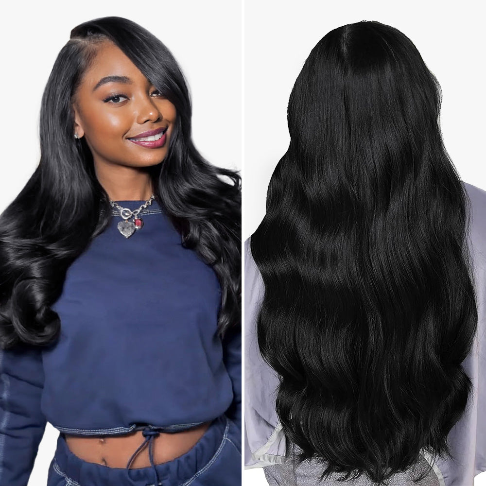 Lashey Seamless Tape in Hair Extensions Silky Straight #1 Jet Black Virgin Human Hair