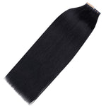 Lashey Seamless Tape in Hair Extensions Silky Straight #1 Jet Black Virgin Human Hair