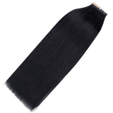 Lashey Seamless Tape in Hair Extensions Silky Straight #1 Jet Black Virgin Human Hair