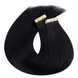 Lashey Seamless Tape in Hair Extensions Silky Straight #1 Jet Black Virgin Human Hair