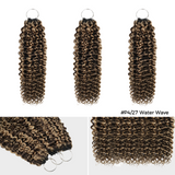 Lashey Upgraded Crochet Human Hair No Knot Miracle Knots Highlights 4/27 Water Wave