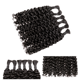 Lashey Human Hair Bulk Water Wave for Boho Braiding Hair Bulk for Boho