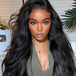 Lashey Invisi Edge Seamless Clip in Hair Extensions Kinky Straight Real Human Hair