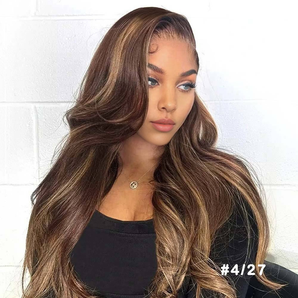 Lashey Invisi Edge Seamless Clip in Hair Extensions Body Wave Colored Real Human Hair