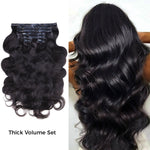Lashey Upgraded Invisi Edge Seamless Clip in Hair Extensions Body Wave Human Hair