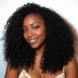 Lashey Invisi Edge Clip in Hair Extensions Kinky Curly Real Human Hair