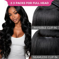 Lashey Most Undetectable Seamless Clip in Hair Extensions Real Human Hair
