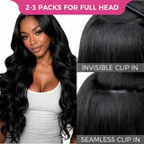 Lashey Most Undetectable Seamless Clip in Hair Extensions Real Human Hair