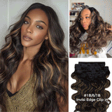 Lashey Exclusive Fall Color Ultra Invisible Seamless Clip in Hair Extensions