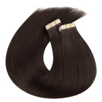 Lashey Seamless Tape in Hair Extensions Silky Straight #2 Dark Brown Virgin Human Hair