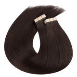 Lashey Seamless Tape in Hair Extensions Silky Straight #2 Dark Brown Virgin Human Hair