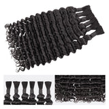Lashey Human Hair Bulk Deep Wave for Boho Braiding Hair Bulk for Boho