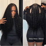 Lashey Upgraded Feather Human Crochet Hair Miracle Knots Deep Wave