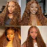 Lashey Human Hair Bulk Deep Wave #6 for Boho Braiding