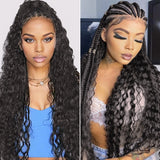 Lashey Human Hair Bulk Deep Wave for Boho Braiding