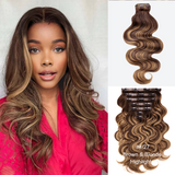 Final Sale | Lashey Seamless Clip in Body Wave #4/27 Highlights One Pack Enough