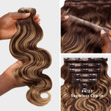 Final Sale | Lashey Seamless Clip in Body Wave #4/27 Highlights One Pack Enough