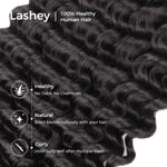 Lashey Human Hair Bulk Deep Wave for Boho Braiding