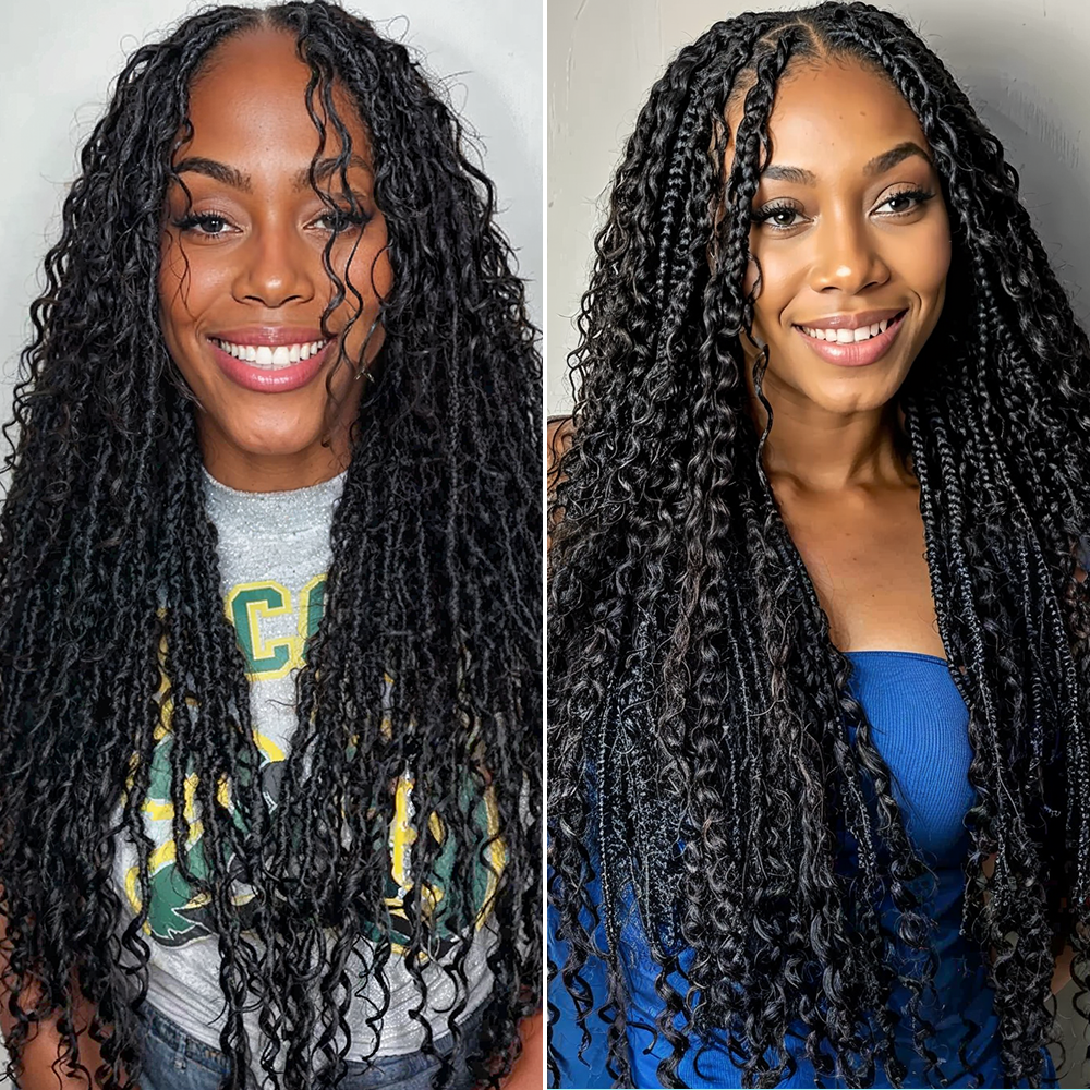 Lashey Human Hair Bulk Water Wave for Boho Braiding Hair Bulk for Boho