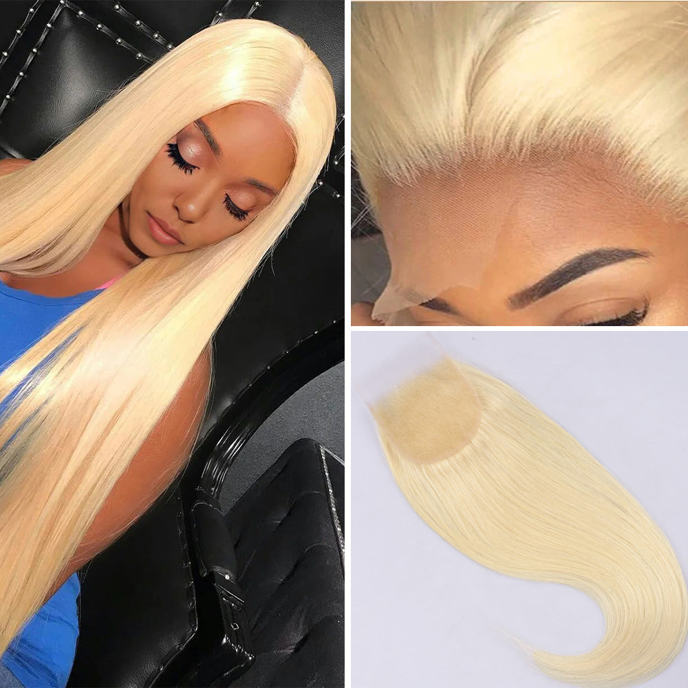 Lashey 5X5 HD Closure Blonde #613 Silky Straight Real Invisible HD Lace