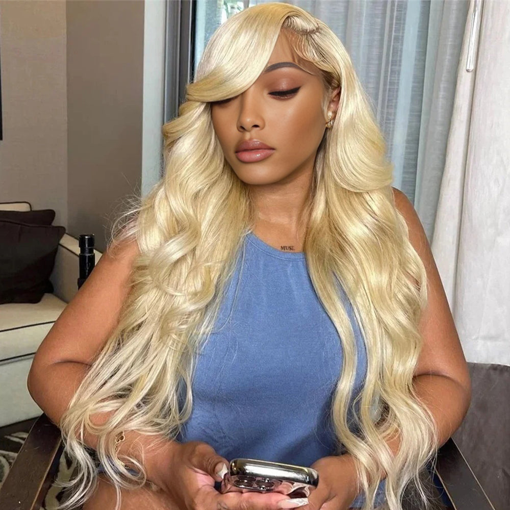 Lashey 13X4 HD Frontal Blonde #613 Body Wave Real Invisible HD Lace