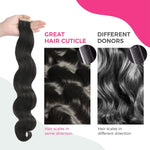 Lashey Tape in Hair Extensions Human Hair Body Wave Natural Black 18 Inch 50g/pack Invisible Soft Tape Ins for Women