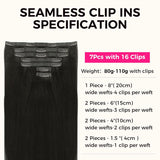 Final Sale | 24" Seamless Clip in Silky Straight Hair Extensions (110g)-US Only