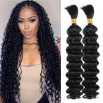 Double Drawn Human Braiding Hair Bulk for Boho Braids Knotless Box Braid