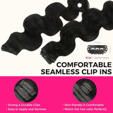 Add on Items | 24" Seamless Clip in Body Wave Hair Extensions (110g)