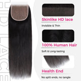 Super Fine HD Lace Closure Frontal Pre Bleached Knots Pre Plucked Hairline Human Hair