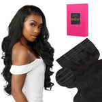 Lashey Tape in Hair Extensions Human Hair Body Wave Natural Black 18 Inch 50g/pack Invisible Soft Tape Ins for Women