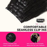 Add on Items | 24" Seamless Clip in Afro Kinky Curly 4C Hair Extensions (110g)