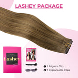 Add on Items | 18" 4pcs Seamless Clip in Ombre Silky Straight Hair Extensions