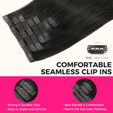 Final Sale | 24" Seamless Clip in Silky Straight Hair Extensions (110g)-US Only