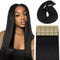 Lashey Tape in Hair Extensions Human Hair Body Wave Natural Black 18 Inch 50g/pack Invisible Soft Tape Ins for Women
