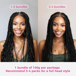 Double Drawn Human Braiding Hair Bulk for Boho Braids Knotless Box Braid