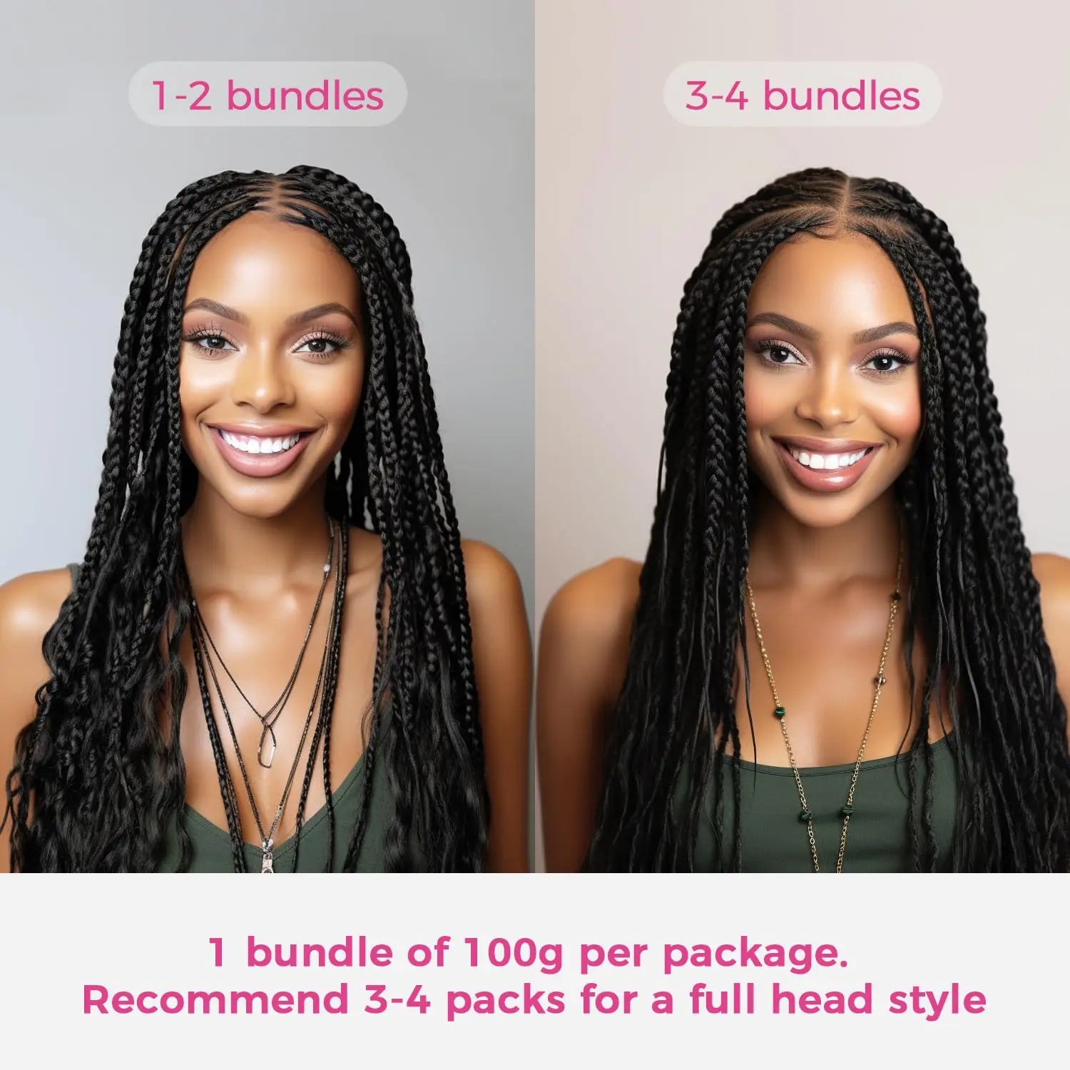 Double Drawn Human Braiding Hair Bulk for Boho Braids Knotless Box Braid