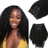 Add on Items | 24" Seamless Clip in Afro Kinky Curly 4C Hair Extensions (110g)