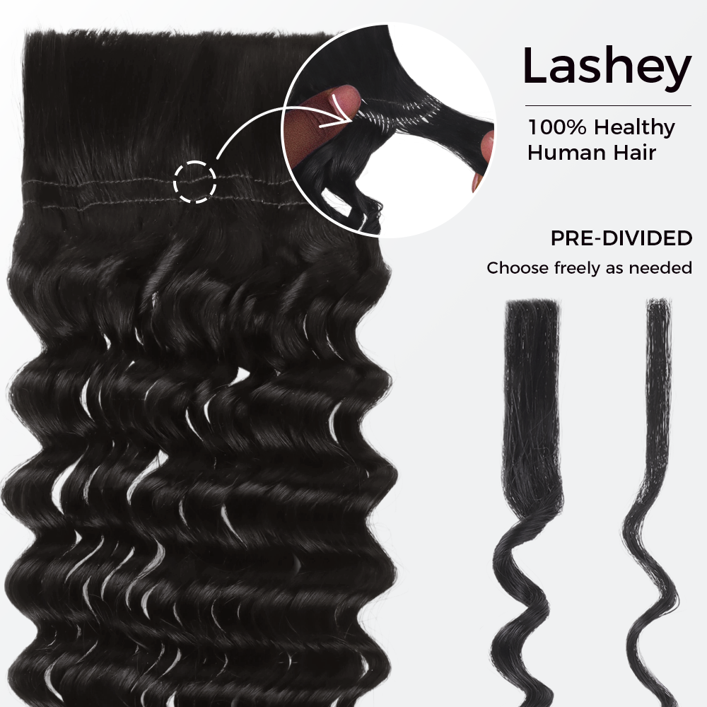 Lashey Human Hair Bulk Kinky Curly for Boho Braiding