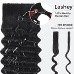 Lashey Human Hair Bulk Deep Wave #6 for Boho Braiding