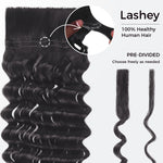 Lashey Human Hair Bulk Deep Wave 99J for Boho Braiding