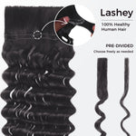 Lashey Human Hair Bulk Deep Wave Ginger for Boho Braiding