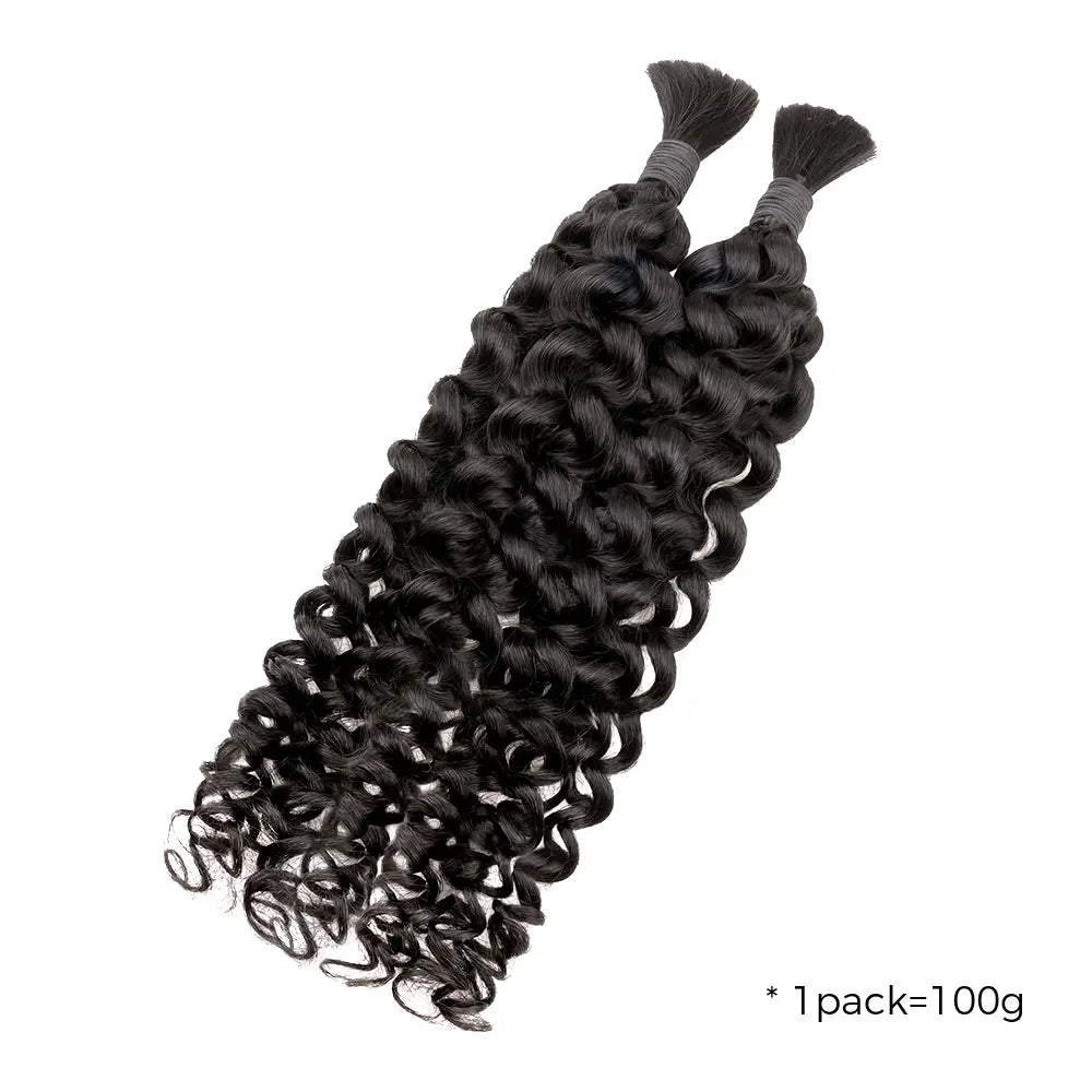 Lashey Double Drawn Human Braiding Hair Bulk for Boho Braids Knotless Box Braid