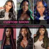 Add on Items | 18" 4pcs Seamless Clip in Ombre Silky Straight Hair Extensions