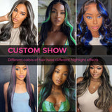 Final Sale | 4pcs Seamless Clip in Green Silky Straight Hair Extensions-US Only